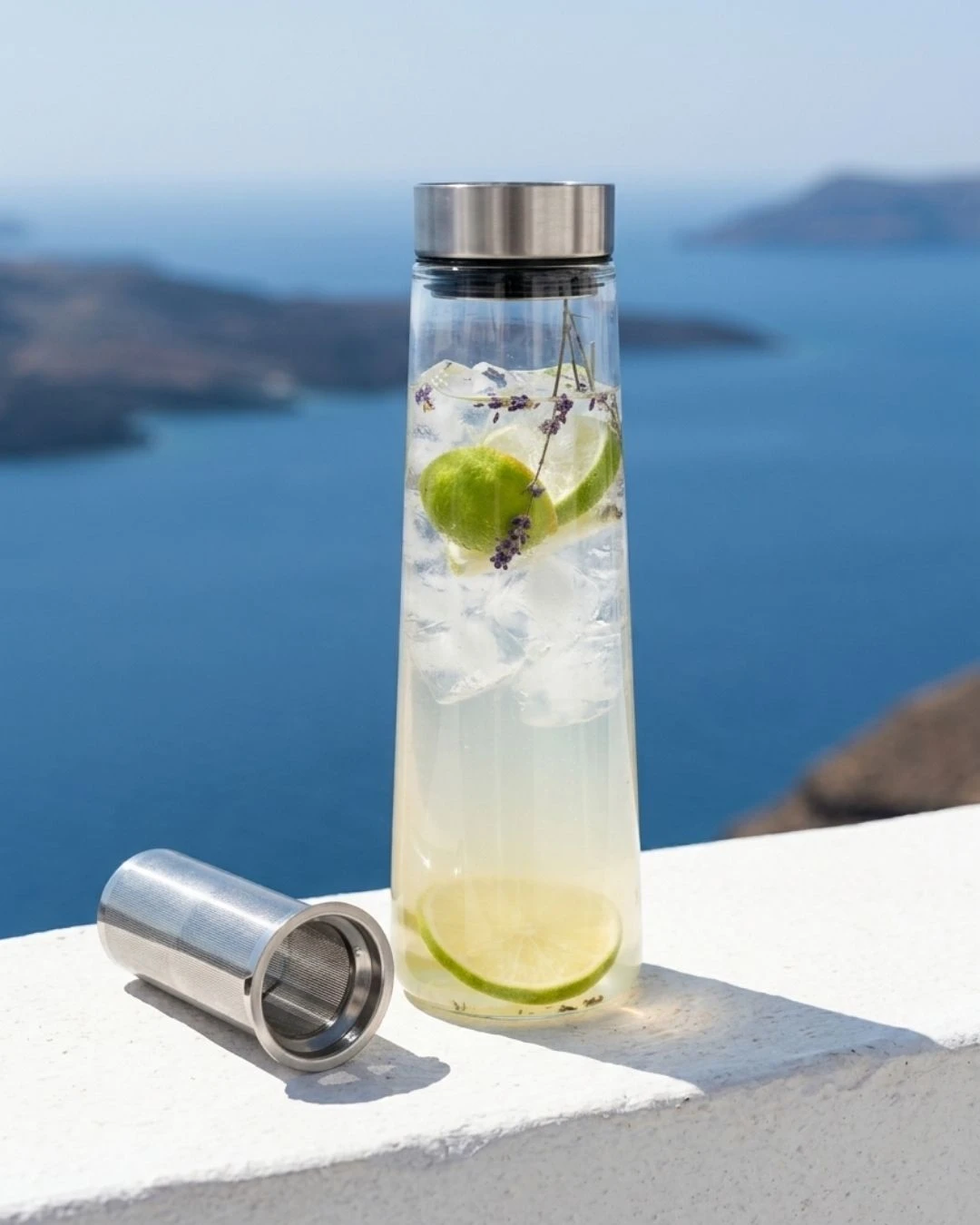 EIKO - Carafe à thé glacé en verre Human and Tea  – Carafe verre Human & Tea 1.8L